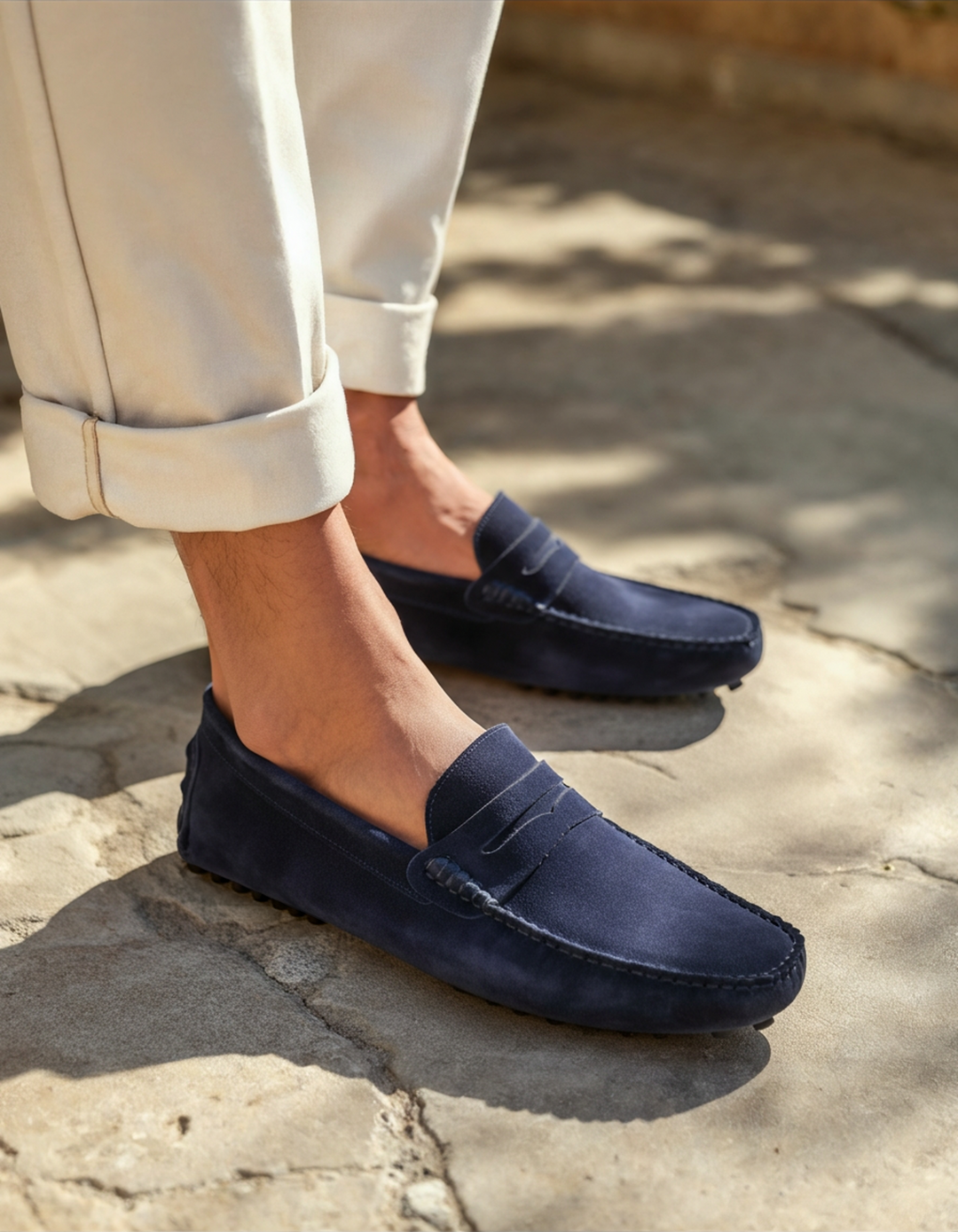 Wildleder Fahrer Slipper