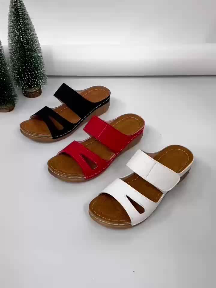 Olive | Freizeit-Plateausandalen