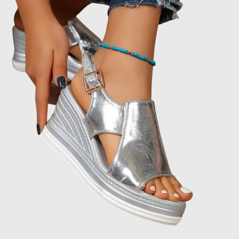 Veronica – Metallic-Sandalen