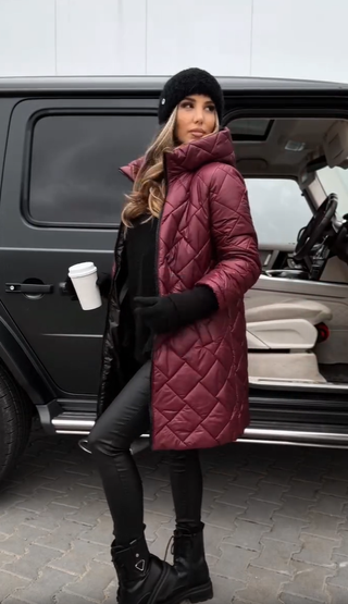 Anna | Elegante Stepp-Winterjacke mit Warmem Kapuze