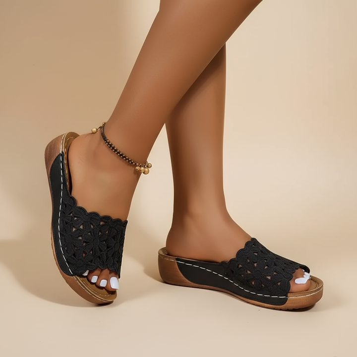 Delilah | Bequeme Sandalen mit Offener Zehenpartie