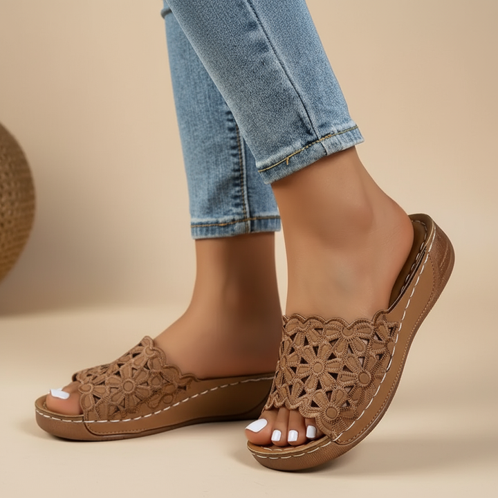 Delilah | Bequeme Sandalen mit Offener Zehenpartie