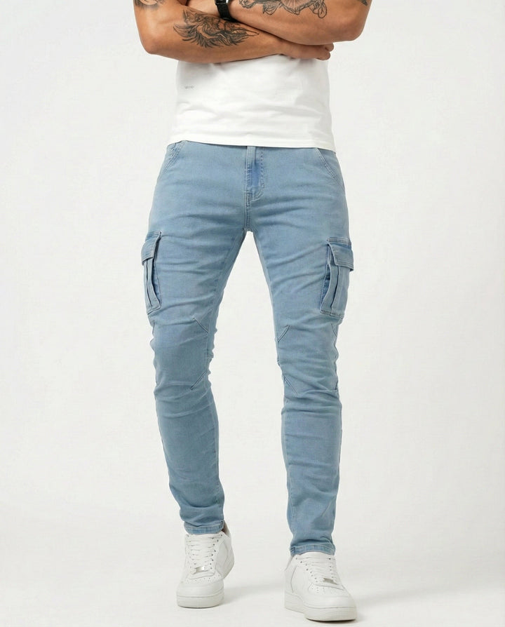 Arden | Slim Fit Stretch Cargo Jeans für Herren