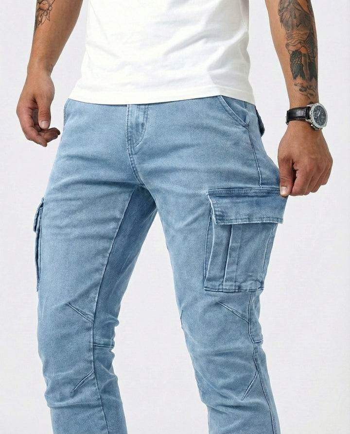 Arden | Slim Fit Stretch Cargo Jeans für Herren