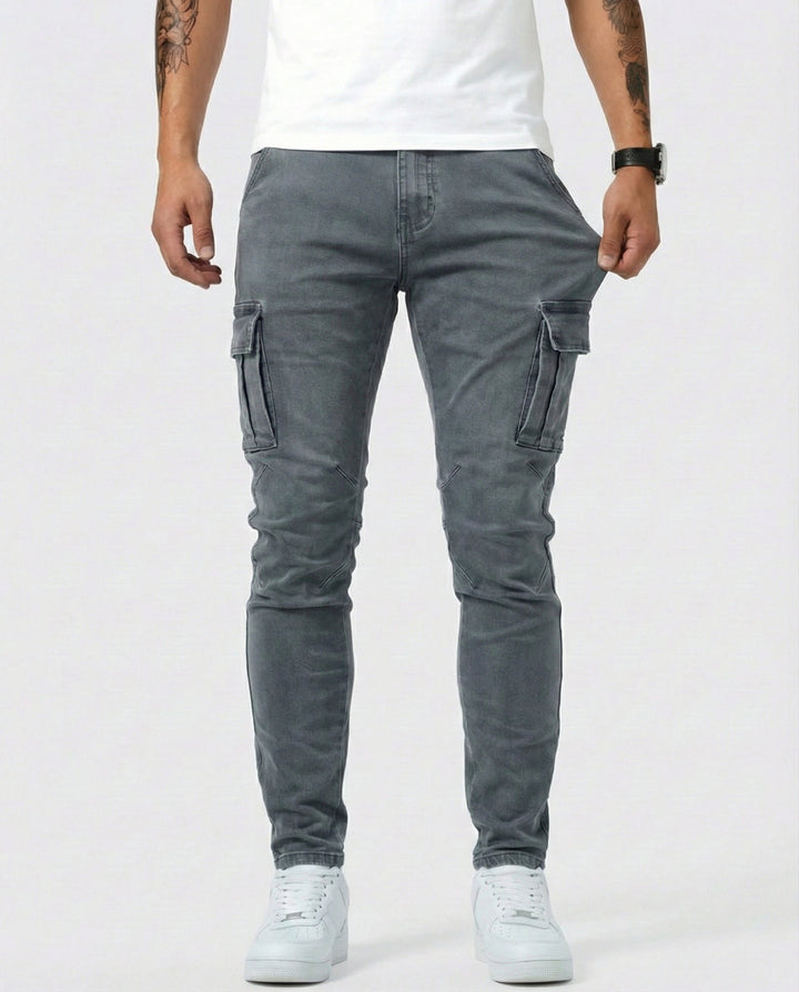 Arden | Slim Fit Stretch Cargo Jeans für Herren