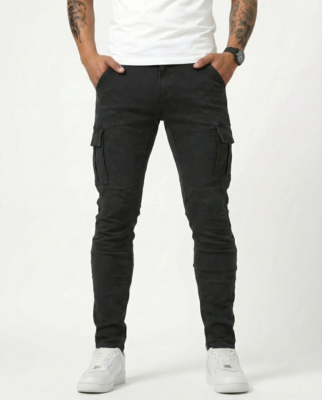 Arden | Slim Fit Stretch Cargo Jeans für Herren