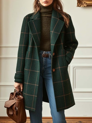 Gerhild | Retro Revers Karo Mantel
