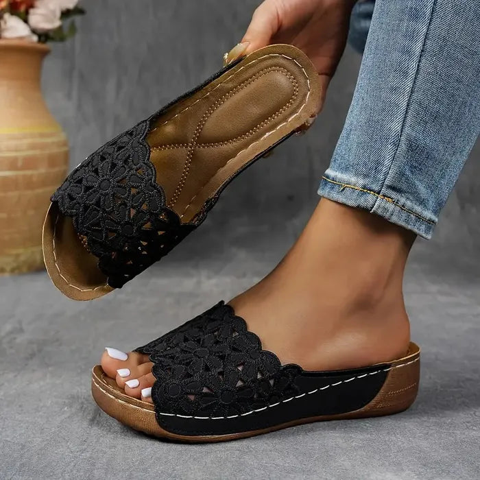 Delilah | Bequeme Sandalen mit Offener Zehenpartie