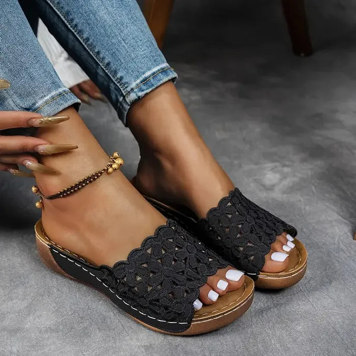 Delilah | Bequeme Sandalen mit Offener Zehenpartie