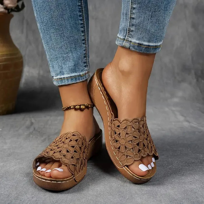 Delilah | Bequeme Sandalen mit Offener Zehenpartie