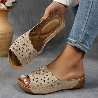Delilah | Bequeme Sandalen mit Offener Zehenpartie