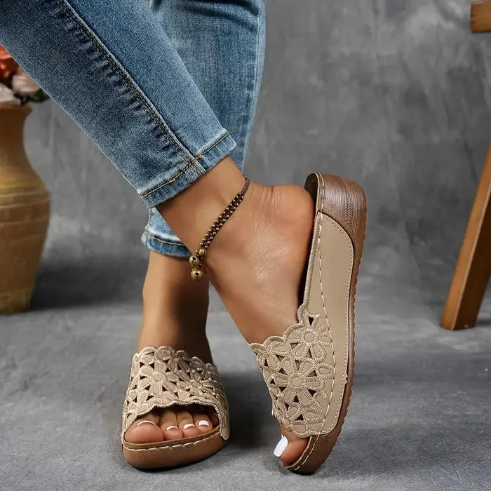 Delilah | Bequeme Sandalen mit Offener Zehenpartie