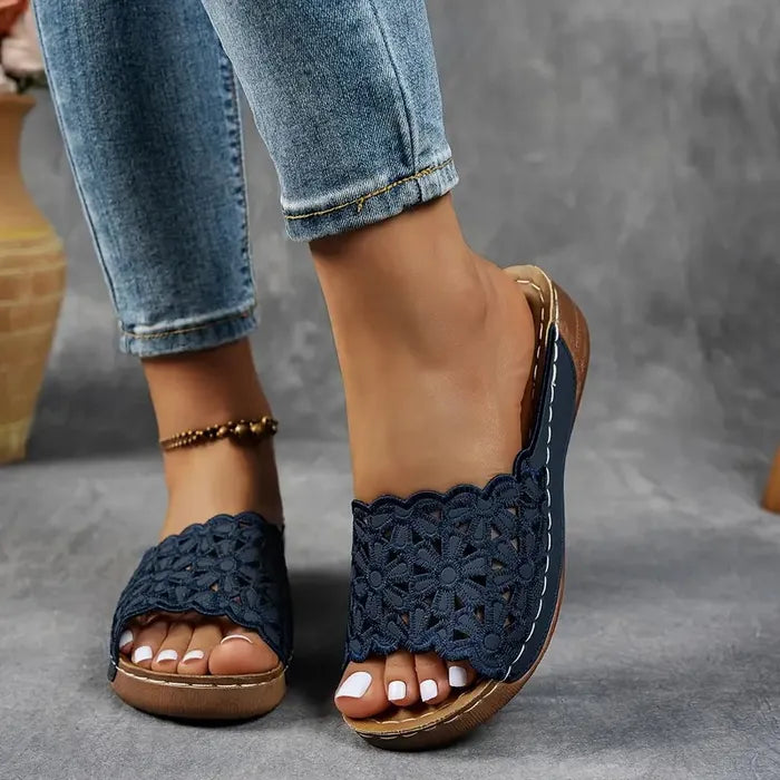 Delilah | Bequeme Sandalen mit Offener Zehenpartie