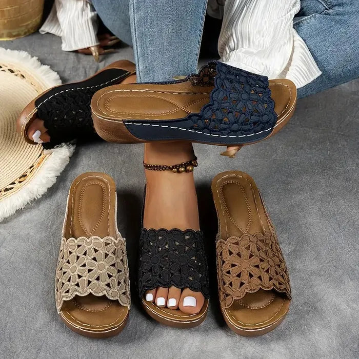 Delilah | Bequeme Sandalen mit Offener Zehenpartie