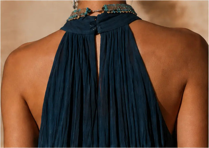 Paula | Lange Halter/V-Gradient Kleid