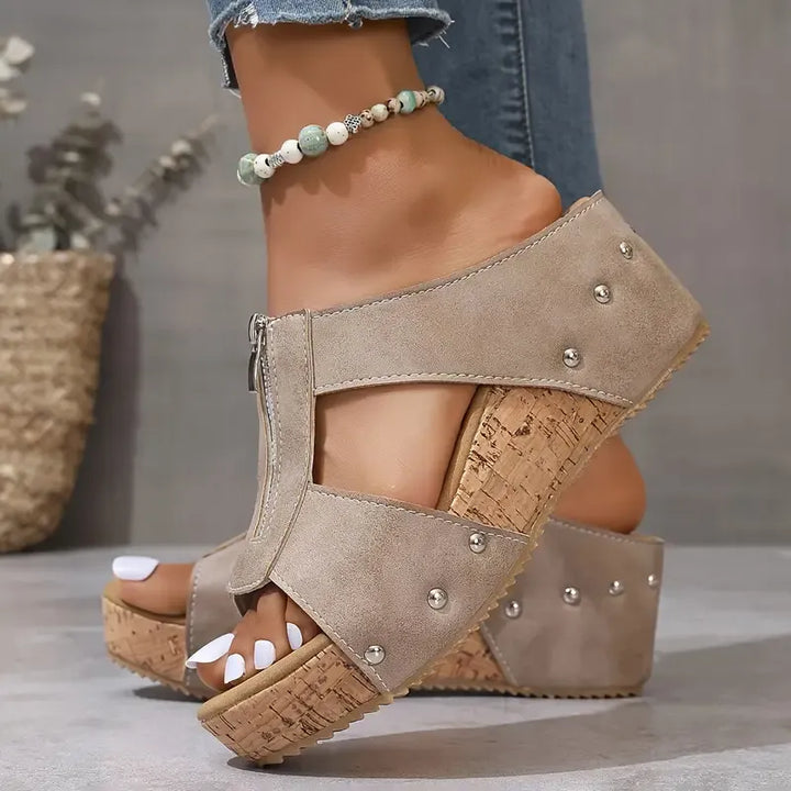 Gigi | Keilsandalen mit Reißverschluss