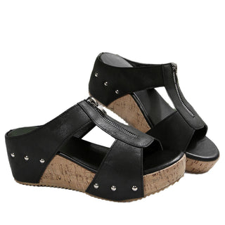 Gigi | Keilsandalen mit Reißverschluss