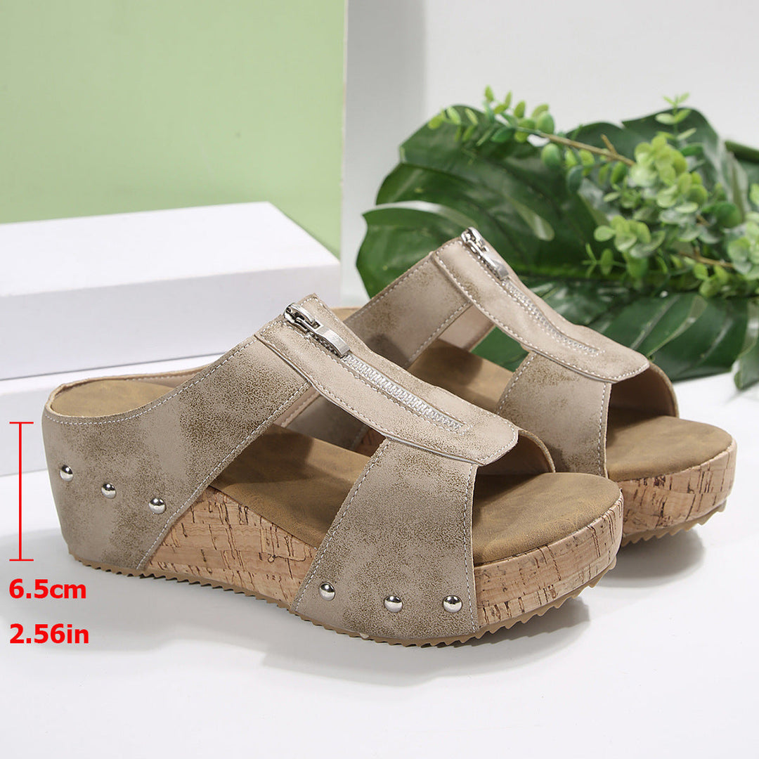 Gigi | Keilsandalen mit Reißverschluss