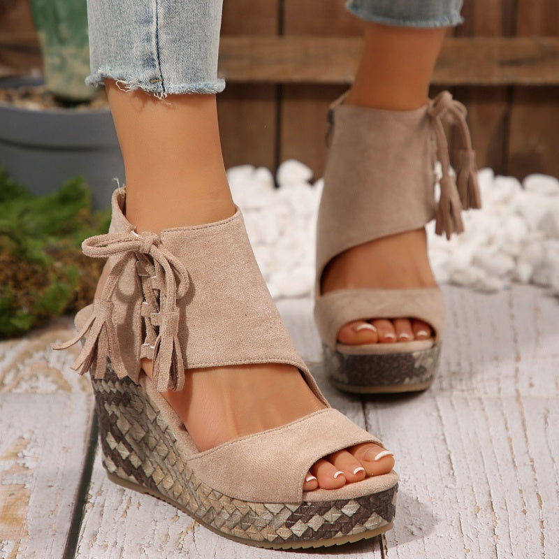 Marnie | Plateausandalen mit Schnürung