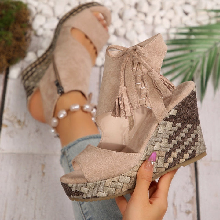 Marnie | Plateausandalen mit Schnürung