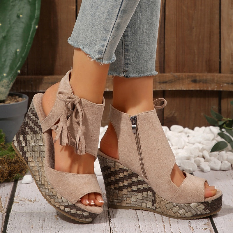 Marnie | Plateausandalen mit Schnürung