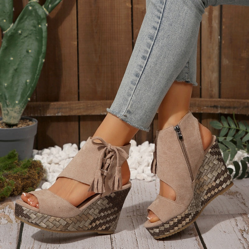 Marnie | Plateausandalen mit Schnürung