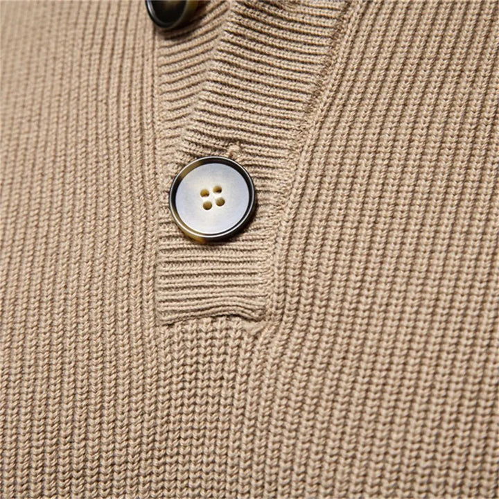 Michiel | Herren Pullover mit Knopfdessin