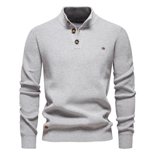 Michiel | Herren Pullover mit Knopfdessin