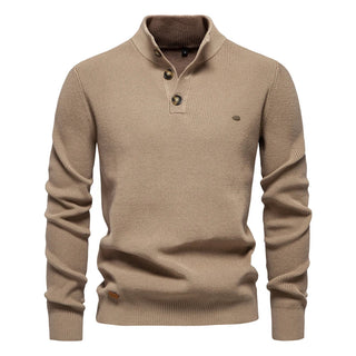 Michiel | Herren Pullover mit Knopfdessin