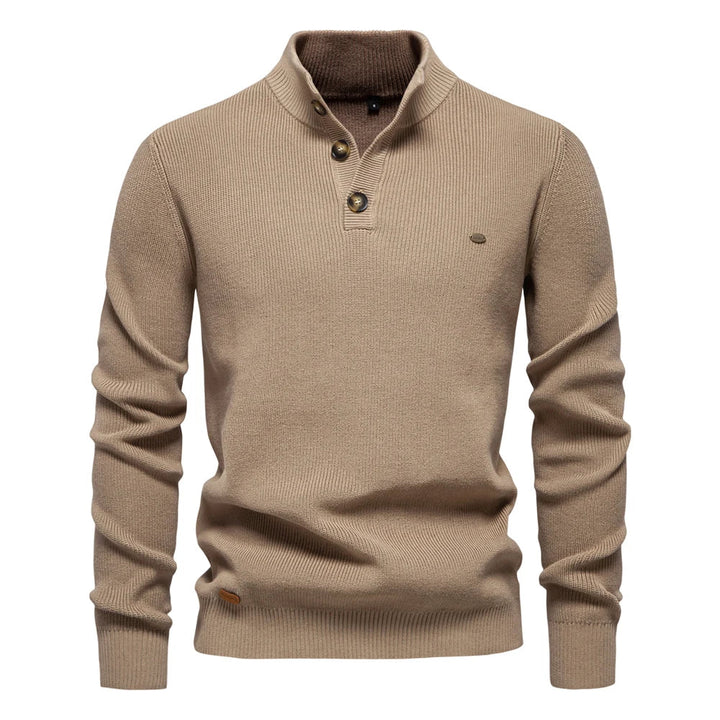 Michiel | Herren Pullover mit Knopfdessin