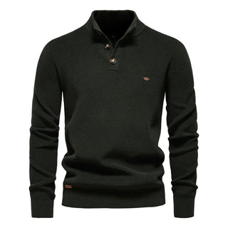 Michiel | Herren Pullover mit Knopfdessin
