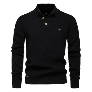 Michiel | Herren Pullover mit Knopfdessin