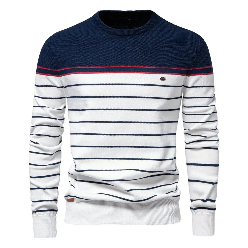 Sebastian | Herrenpullover mit Streifendesign